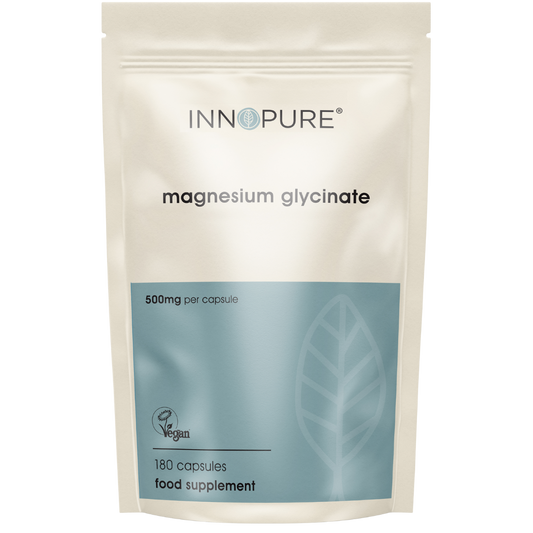 Magnesium Glycinate 180 Capsules | 500mg Providing 100mg Elemental Magnesium Per Capsule